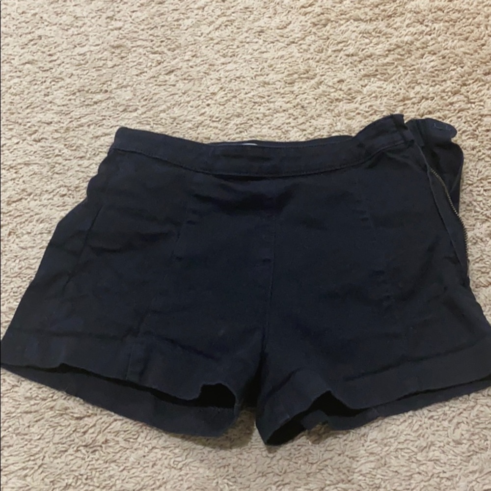 Black high waisted denim shorts
